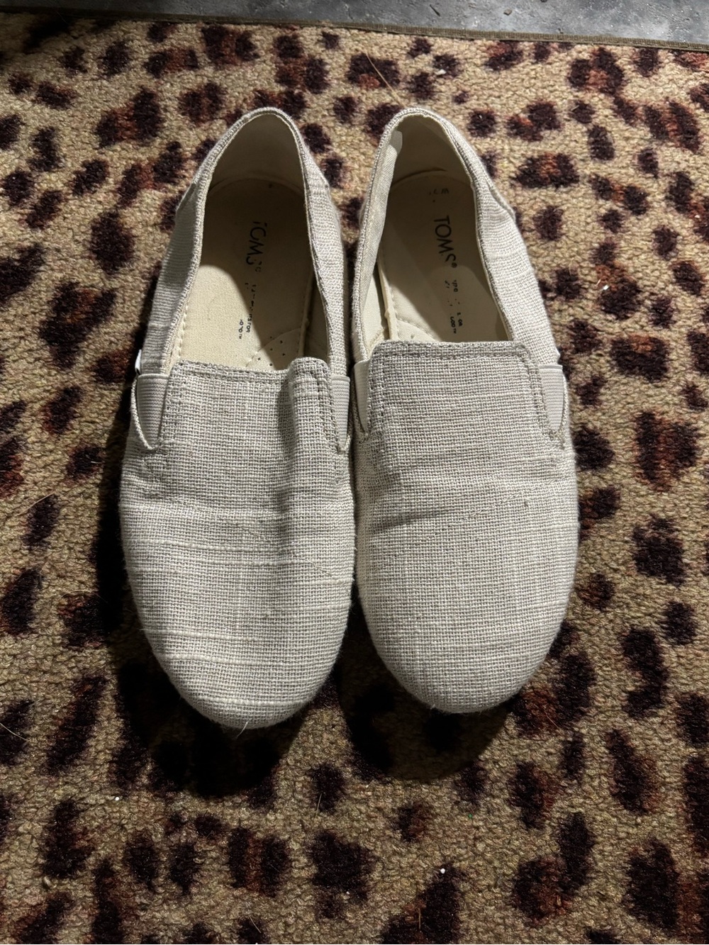 Toms Men's Canvas Slip-On Shoes in Beige